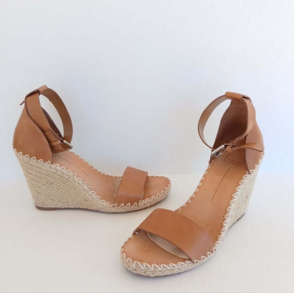 Dolce Vita Noor Espadrille Wedge Leather Sandals - Picture 2 of 11